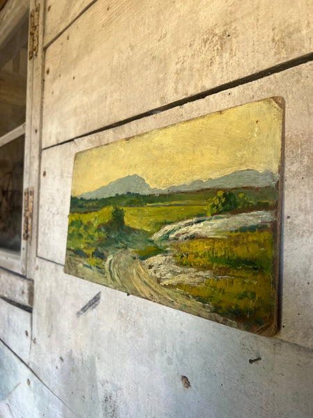 French Landscape Oil on Board