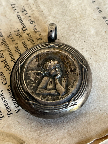 Antique French Bebe Rattle Charm