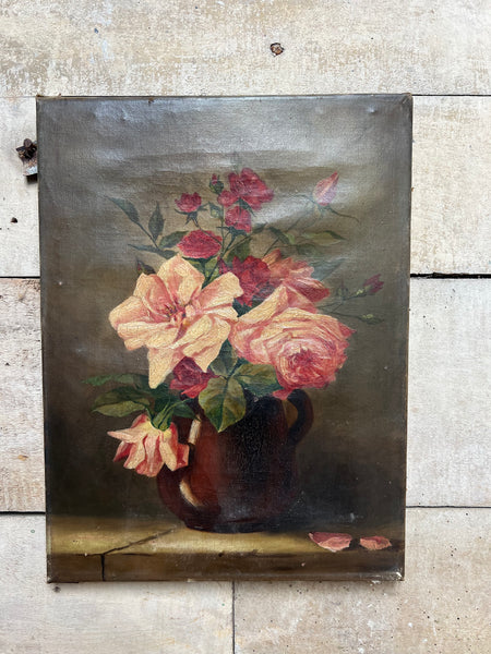 Floral Oil Painting on Canvas