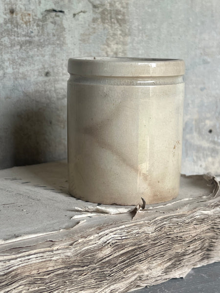 Crazed Antique Confiture Pot