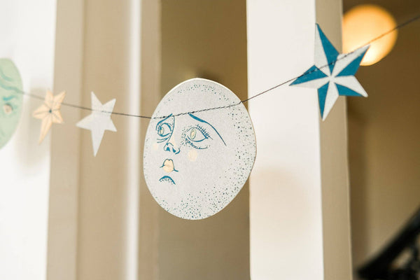 Man on the Moon Sewn Garland