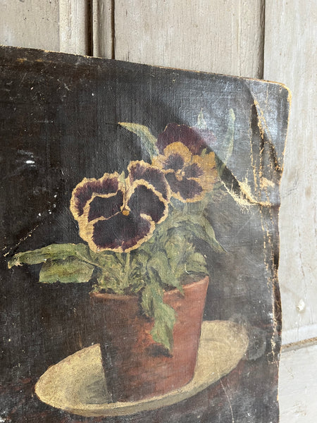 Beautiful Vintage Floral on Board