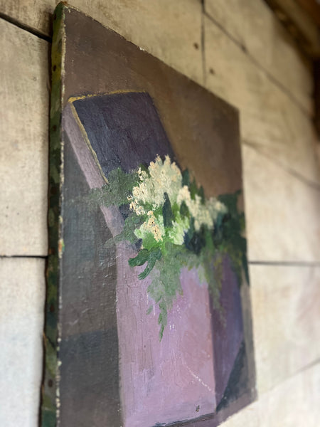 French Floral Oil on Canvas