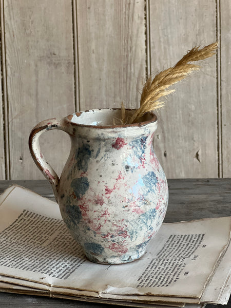Vintage French Spongeware Pot