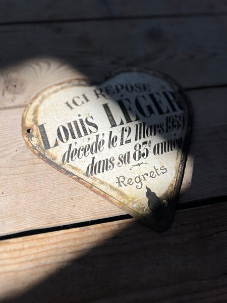 Vintage French Rustic Memorial Heart