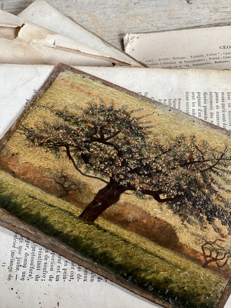 Antique French Tree Painting