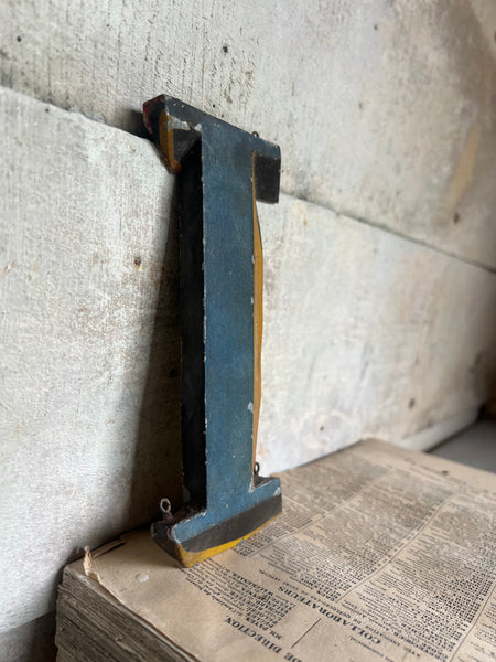 Vintage French Metal Letter