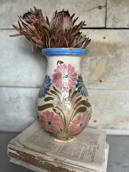 Vintage French Floral Pot
