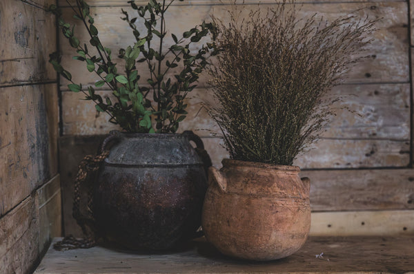 Large Antique French Pots