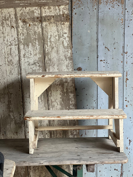 Large Vintage Rustic French Steps