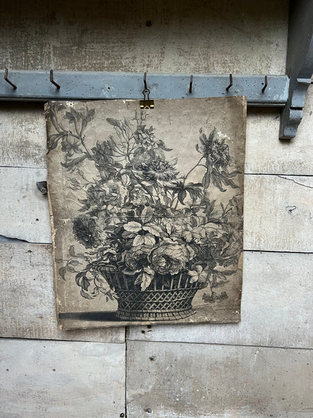 Beautiful Rustic Floral Plate
