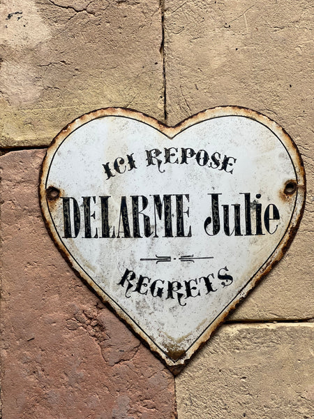 Vintage French Rustic Memorial Heart