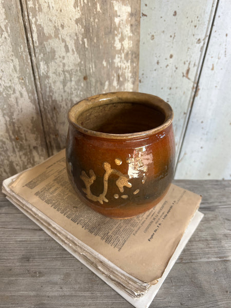 Rustic Glazed Earthenware Pot