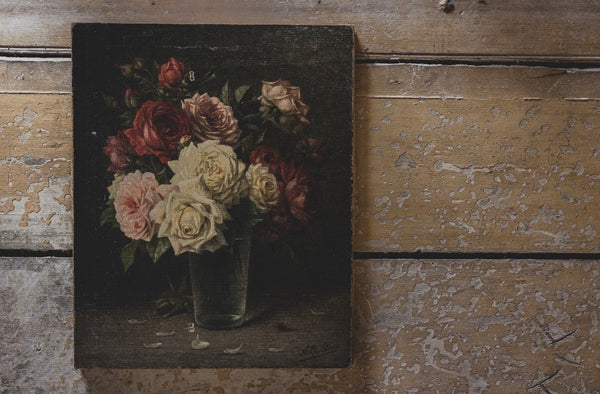 Floral Oil Painting on Canvas