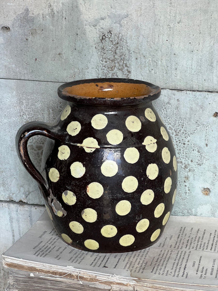 Stunning Spotted Black Pot