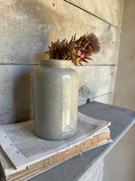 French Vintage Stoneware Preserves Jar