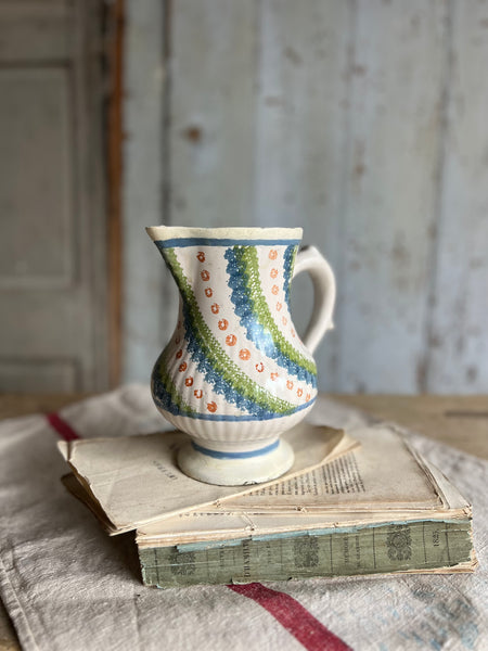 Vintage French Spongeware Jug