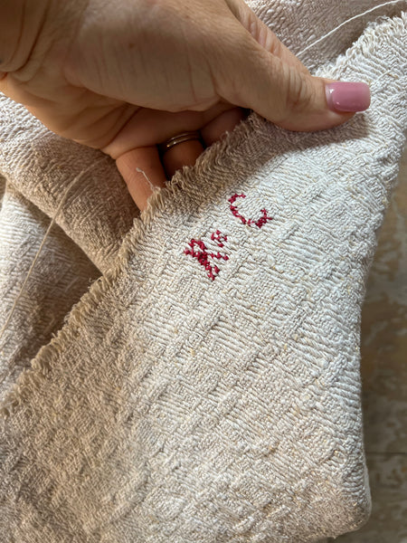 Vintage Textured French Linen