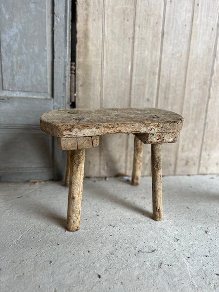 Little Vintage Rustic French Stool