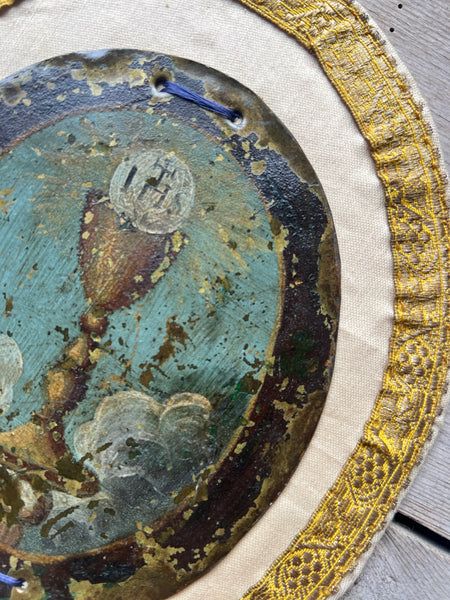 Stunning Religious Handpainted Chalice Ex Voto