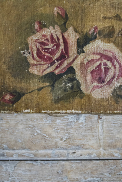 Small French Floral Oil on Canvas