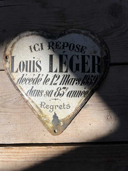 Vintage French Rustic Memorial Heart