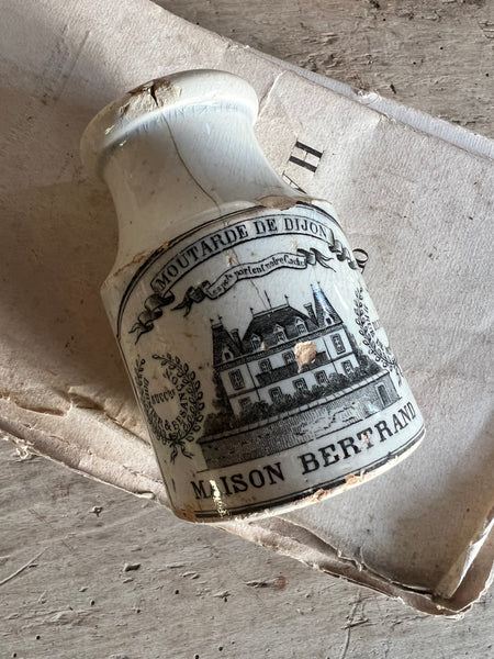 Beautifully Destned Rare Creil et Montereau French Mustard Jar