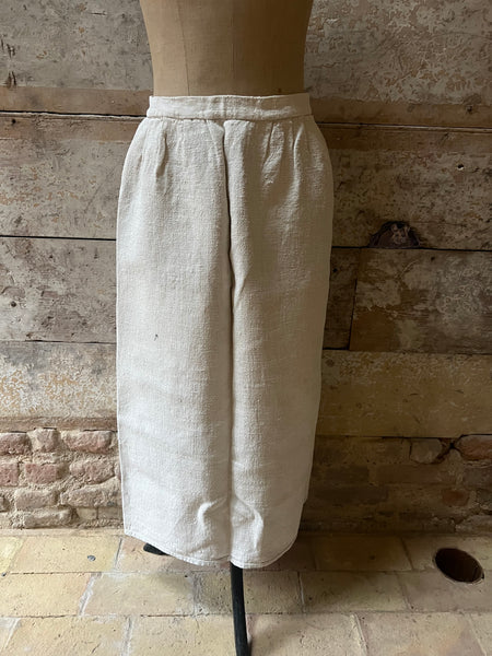Vintage French Linen Half Apron