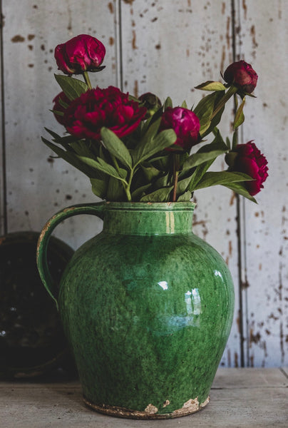 Large Green Handled Jug