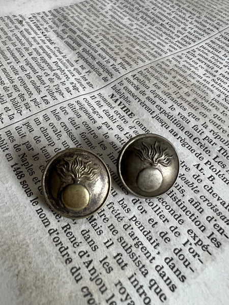 Vintage French Military Buttons (pair)