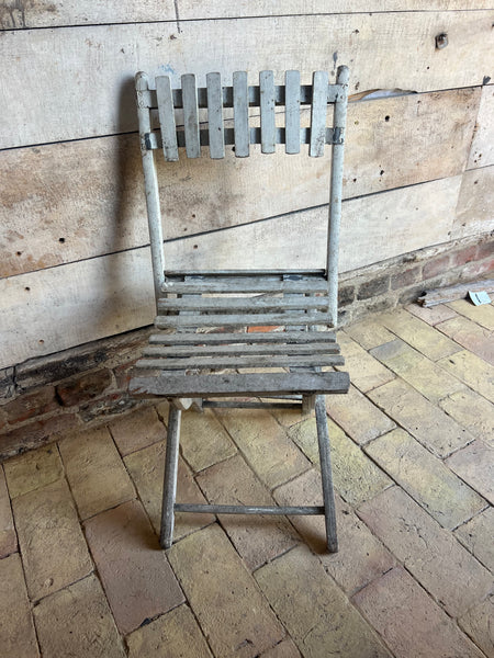 Gorgeous Vintage French Chippy Paint Folding Chair