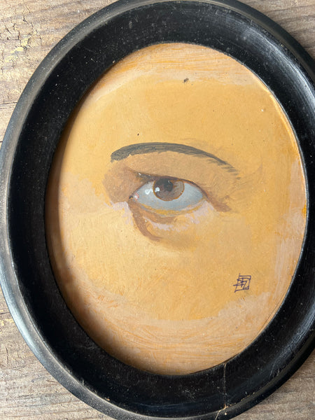 Antique Large French Eye Painting