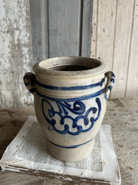 Stunning Rustic Blue Jar