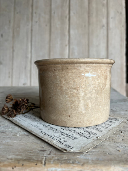 Crazed Antique Confiture Pot