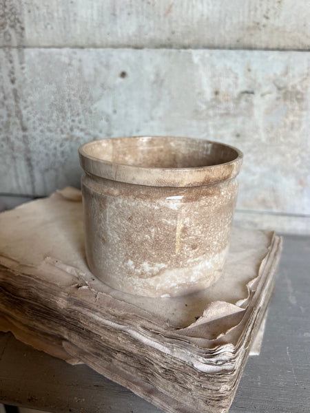Small Buttery Antique Confiture Pot