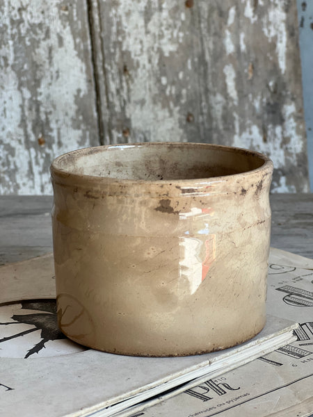 Small Buttery Creil Et Montereau Antique Confiture Pot