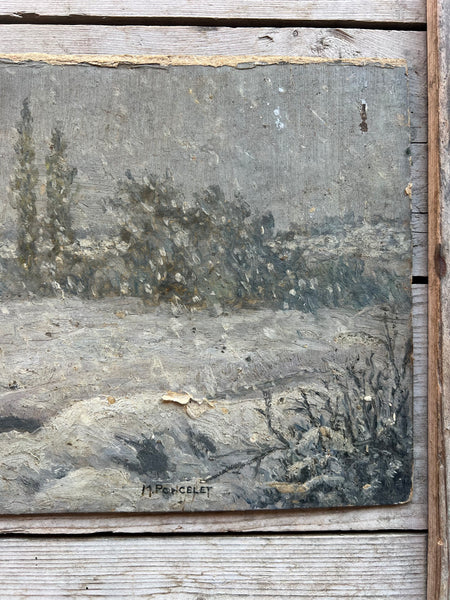 1951 M Poncelet French Landscape Oil Painting