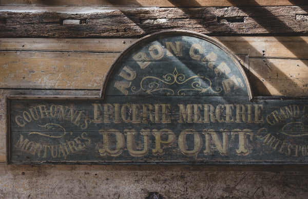Antique French Epicerie Mercerie Sign
