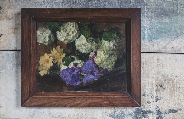 Beautiful Framed French Floral Oil