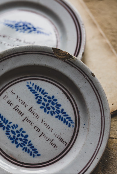 A pair of Antique French Plates