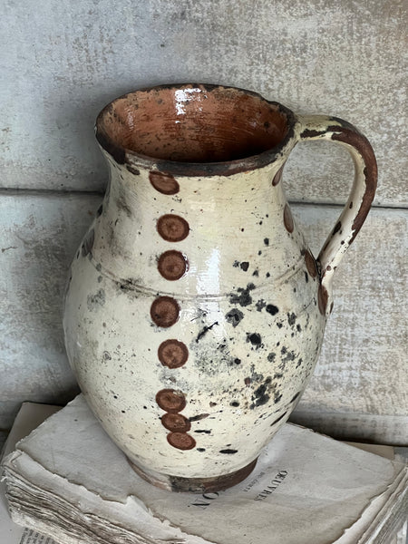 Antique Stunning Spotted Pot