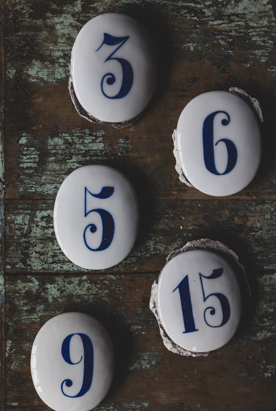 Antique Ceramic Numbers