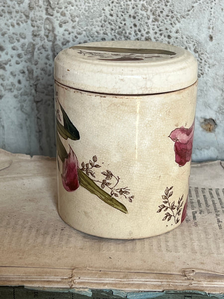 Beautiful Lidded Floral Pot