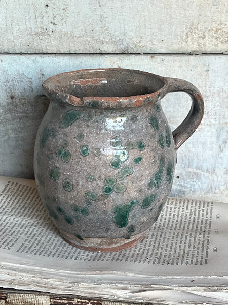French Vintage Chippy Earthenware Pot
