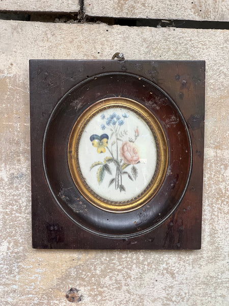 Miniature Framed Floral Painting