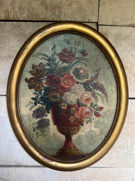 French Antique Framed Floral