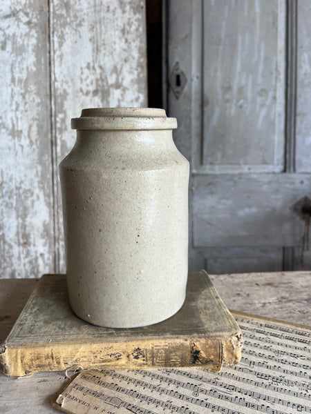 French Vintage Stoneware Preserves Jar