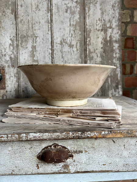 Large Beautifully Crazed French Bowl