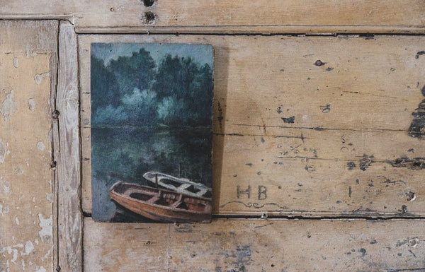 Giverny Boats French Painting on Board