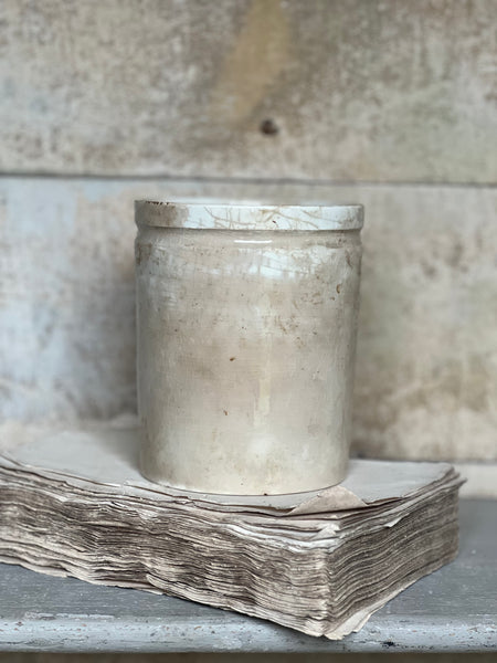 Antique Ironstone Confiture Pot
